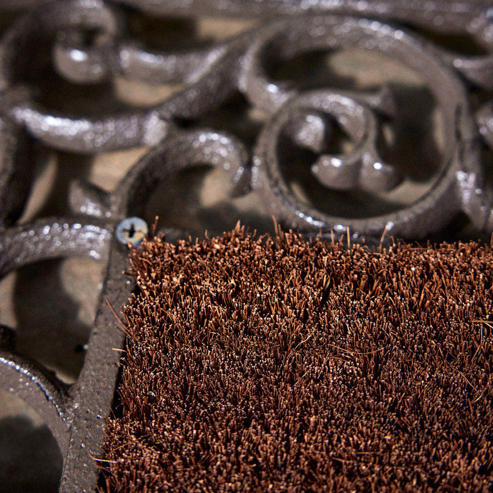 Dibor Cast Iron and Coco Fibre Door Mat with Rounded Corners 62 x 41cm Image 4