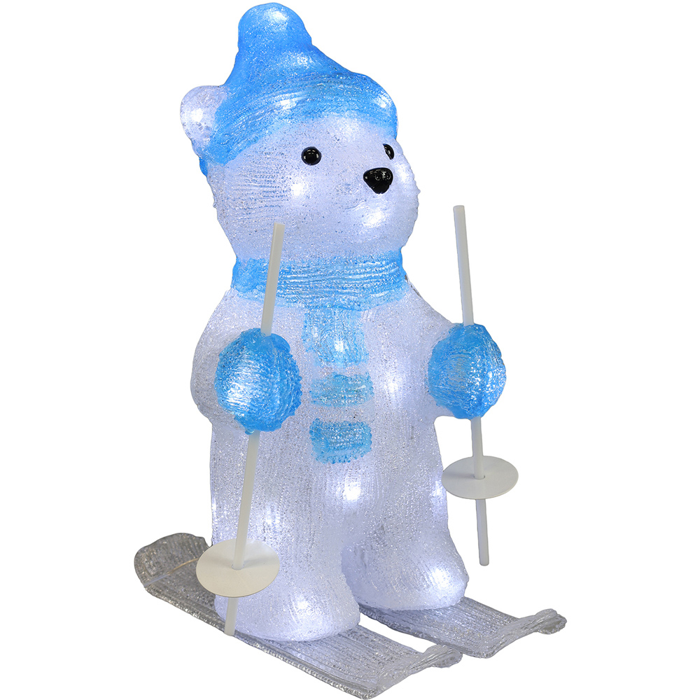 Acrylic Skiing Polar Bear Decoration Image 2