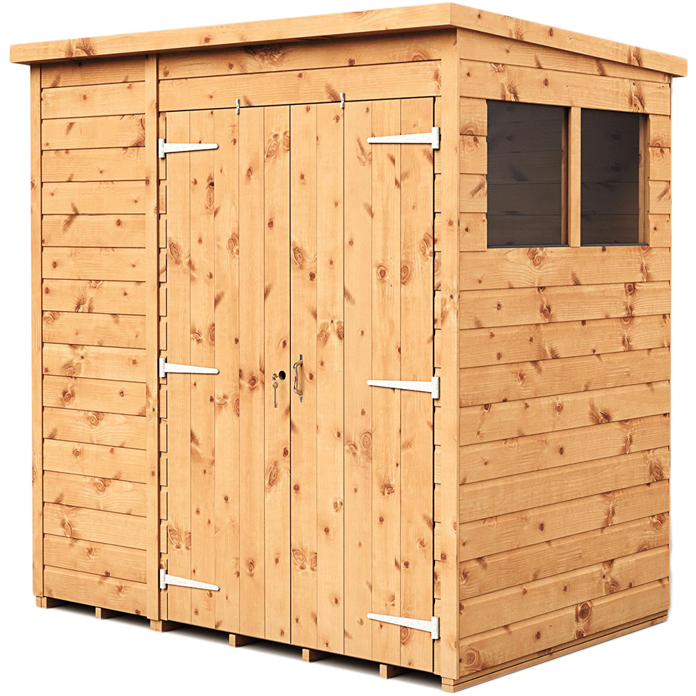 Empire Sheds 6 x 4ft Double Door Tongue and Groove Pent Garden Shed Image 1