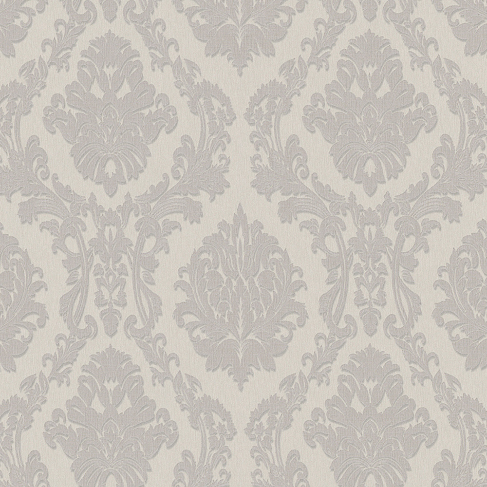 Erismann Decadent Damask Textured Taupe Vinyl Wallpaper Image 1