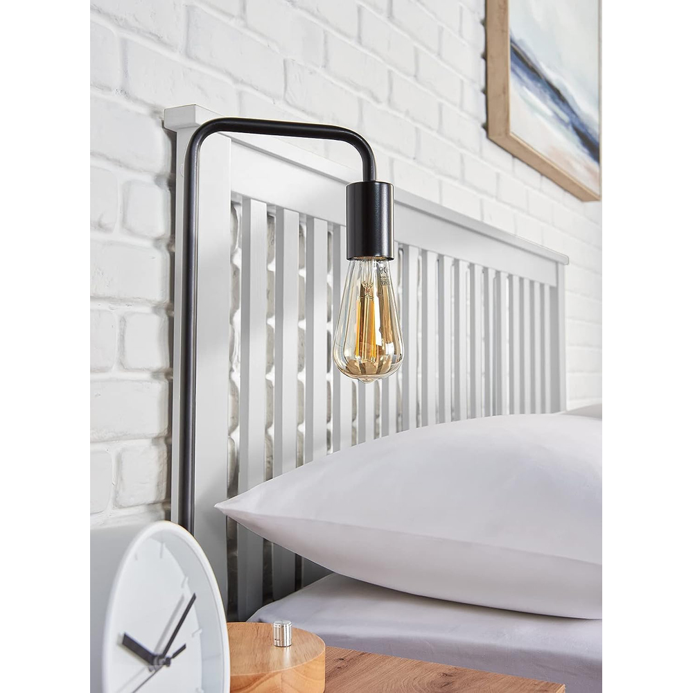 Home Treats King Size White Wooden Ottoman Bed with Mattress Image 4