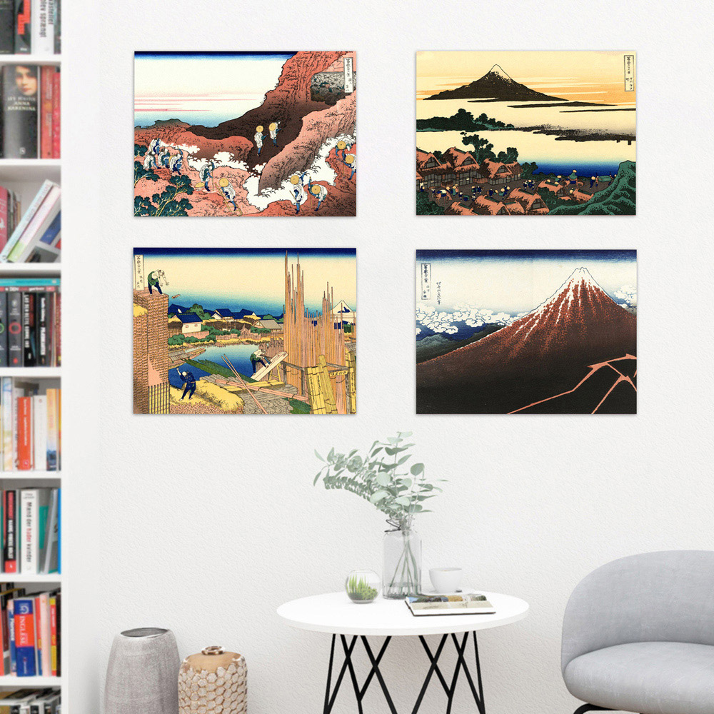 Artery8 Hokusai Views Mount Fuji Dawn Isawa Wall Art Print 30 x 41cm 5 Pack Image 4