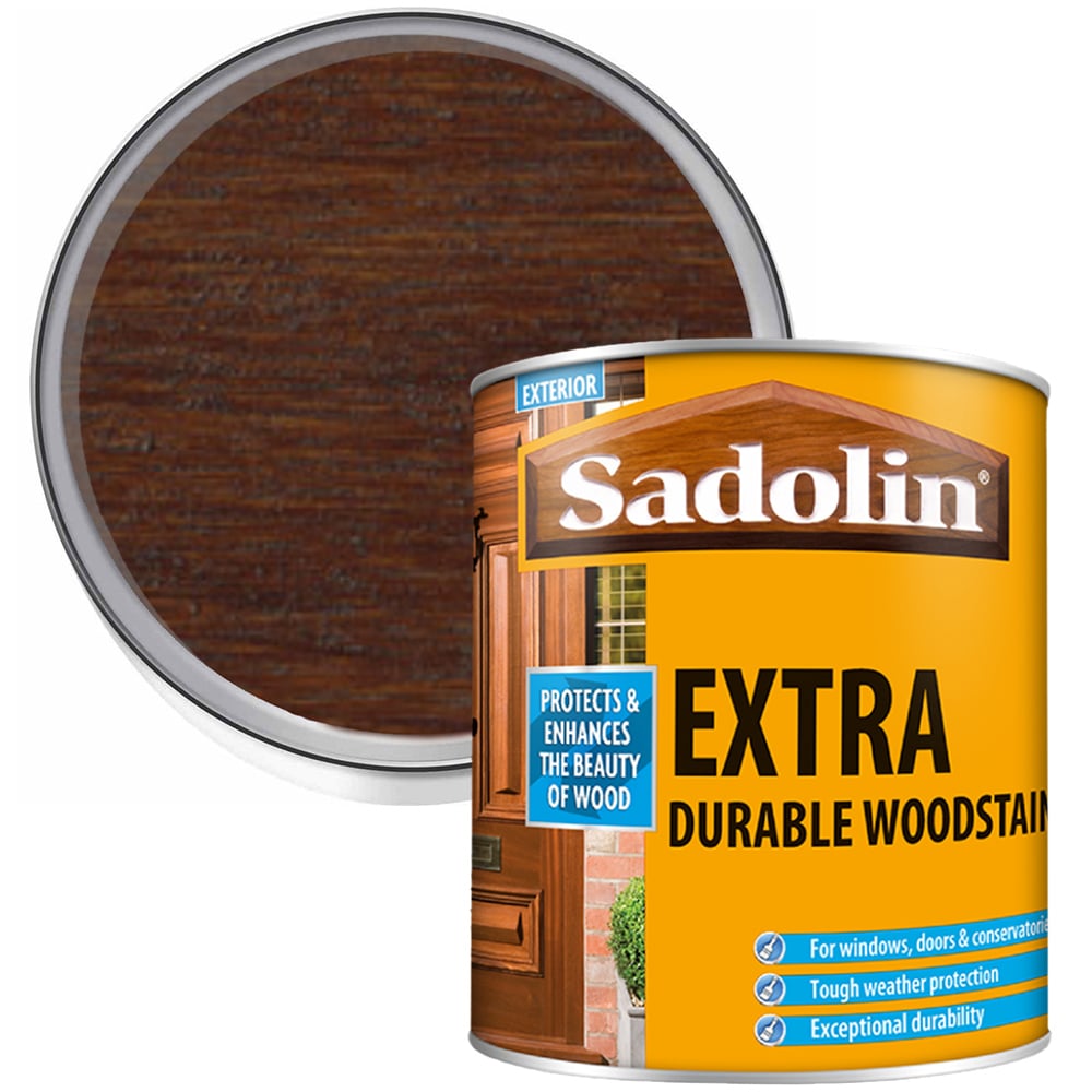 Sadolin Extra Jacobean Walnut Exterior Woodstain 500ml Image 1