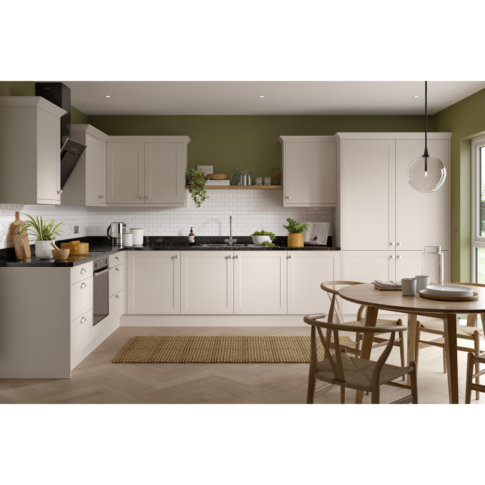 Kitchen Kit Shaker Matt Cashmere Drawerline Base Cabinet 1000mm Image 2