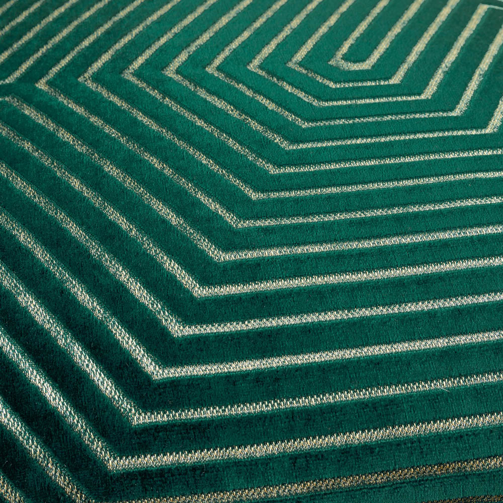 Paoletti Evoke Emerald Cut Velvet Cushion 55 x 55cm Image 5