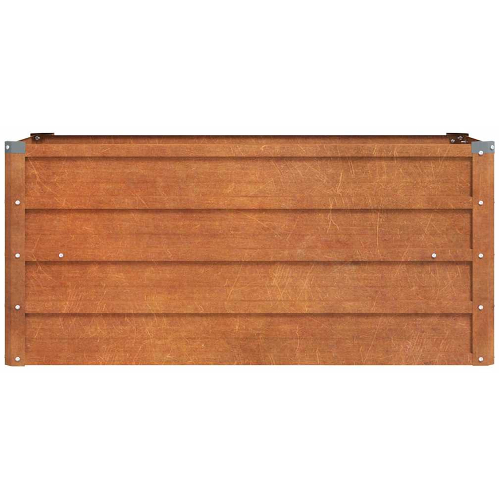 vidaXL Brown Corten Steel Raised Garden Bed 100 x 40 x 45cm Image 2