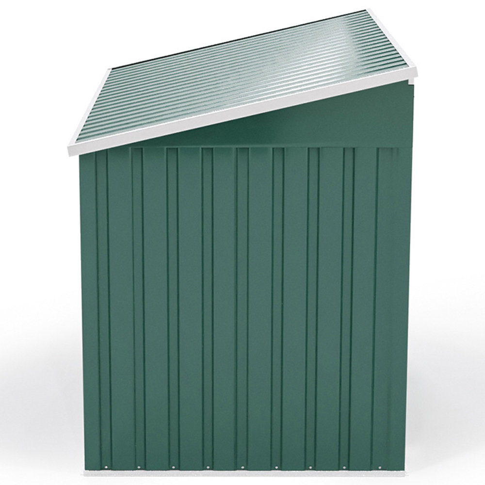 Living and Home 3.5 x 5.8ft Green Steel Trash Can Storage Shed Image 4