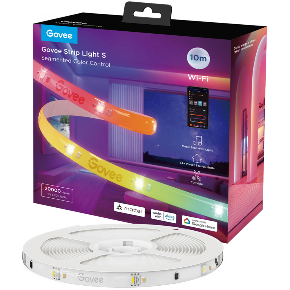 Govee RGBICW LED Smart Strip Light 10m Image 1
