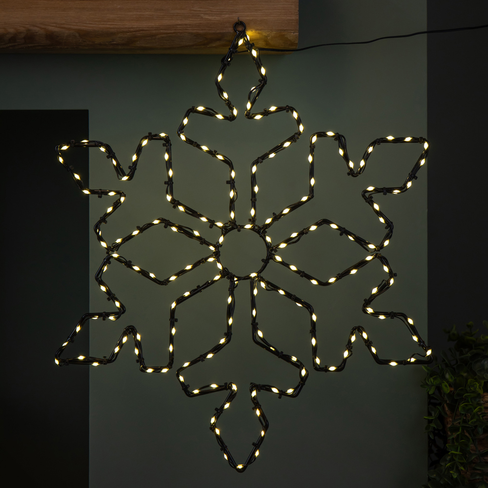 Samuel Alexander FlexiBrights 165 Warm White LED Light-Up Christmas Snowflake 50cm Image 1