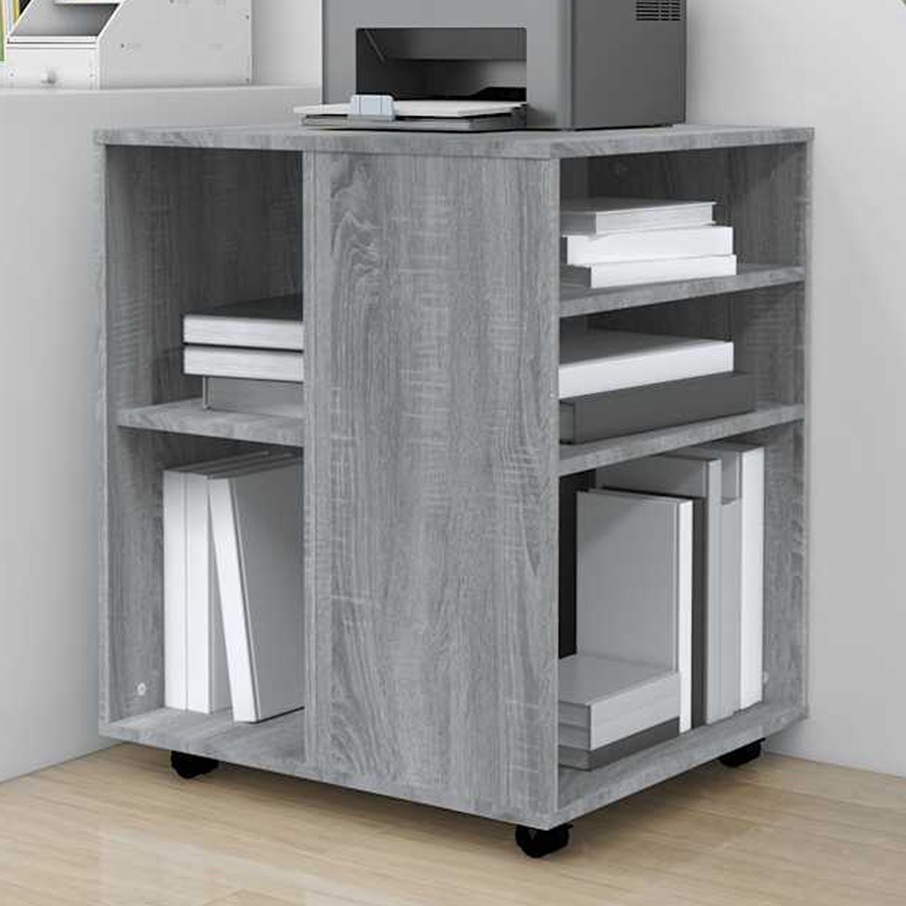vidaXL Grey Sonoma Rolling Cabinet Image 1