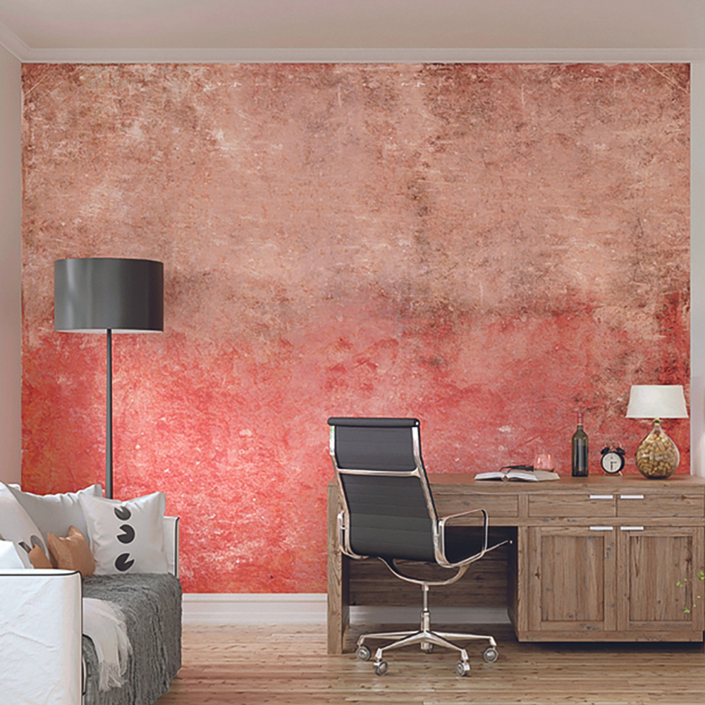 Origin Murals Grunge Distressed Effect Red Wall Mural Image 1
