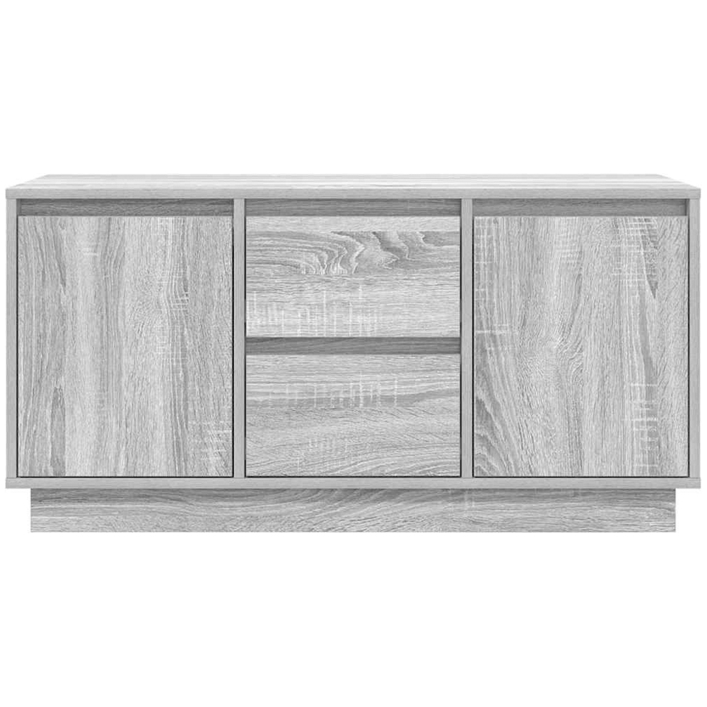vidaXL 2 Door 2 Drawer Grey Sonoma TV Cabinet with RGB LED Lights Image 3