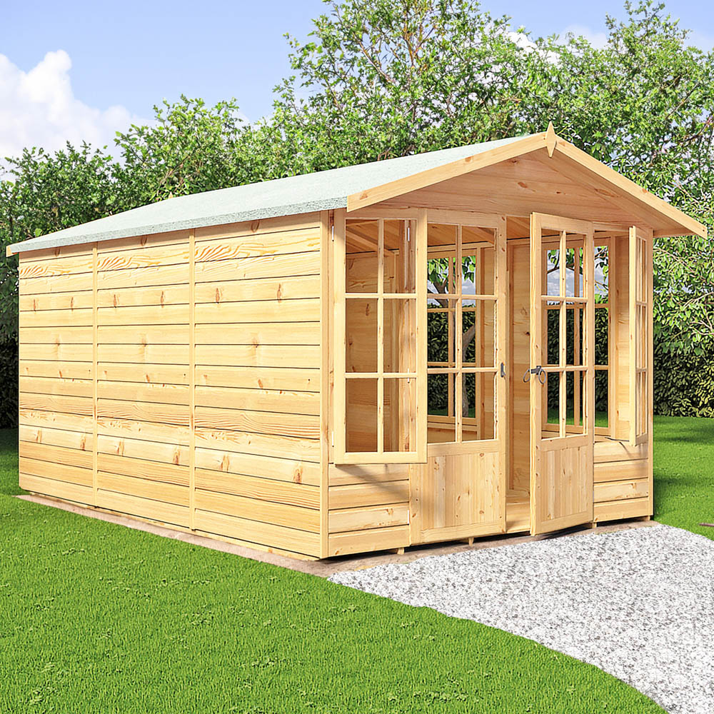 Shire Delmora 8 x 12ft Double Door Traditional Summerhouse Image 2