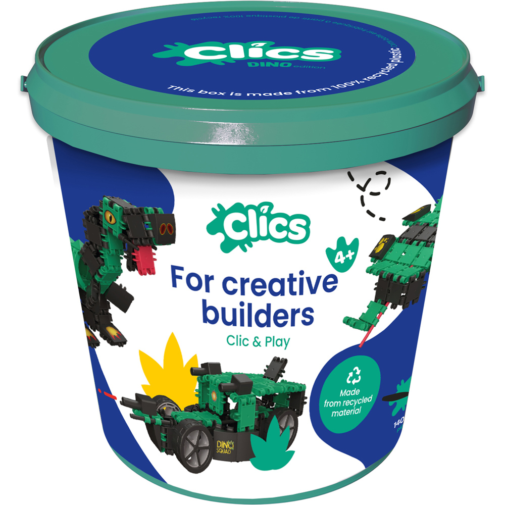 Clics Bucket Dino World Play Set Image 1