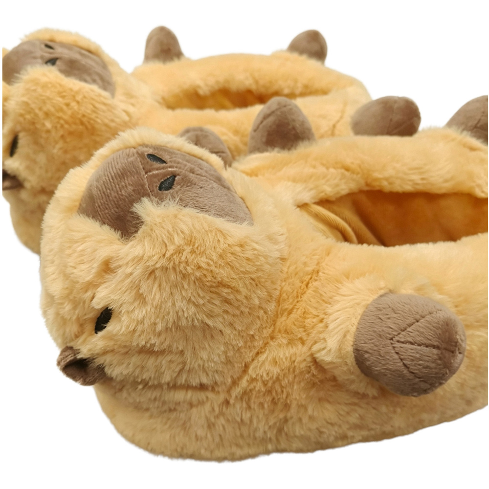 Capybara Fluffy Slippers Image 3