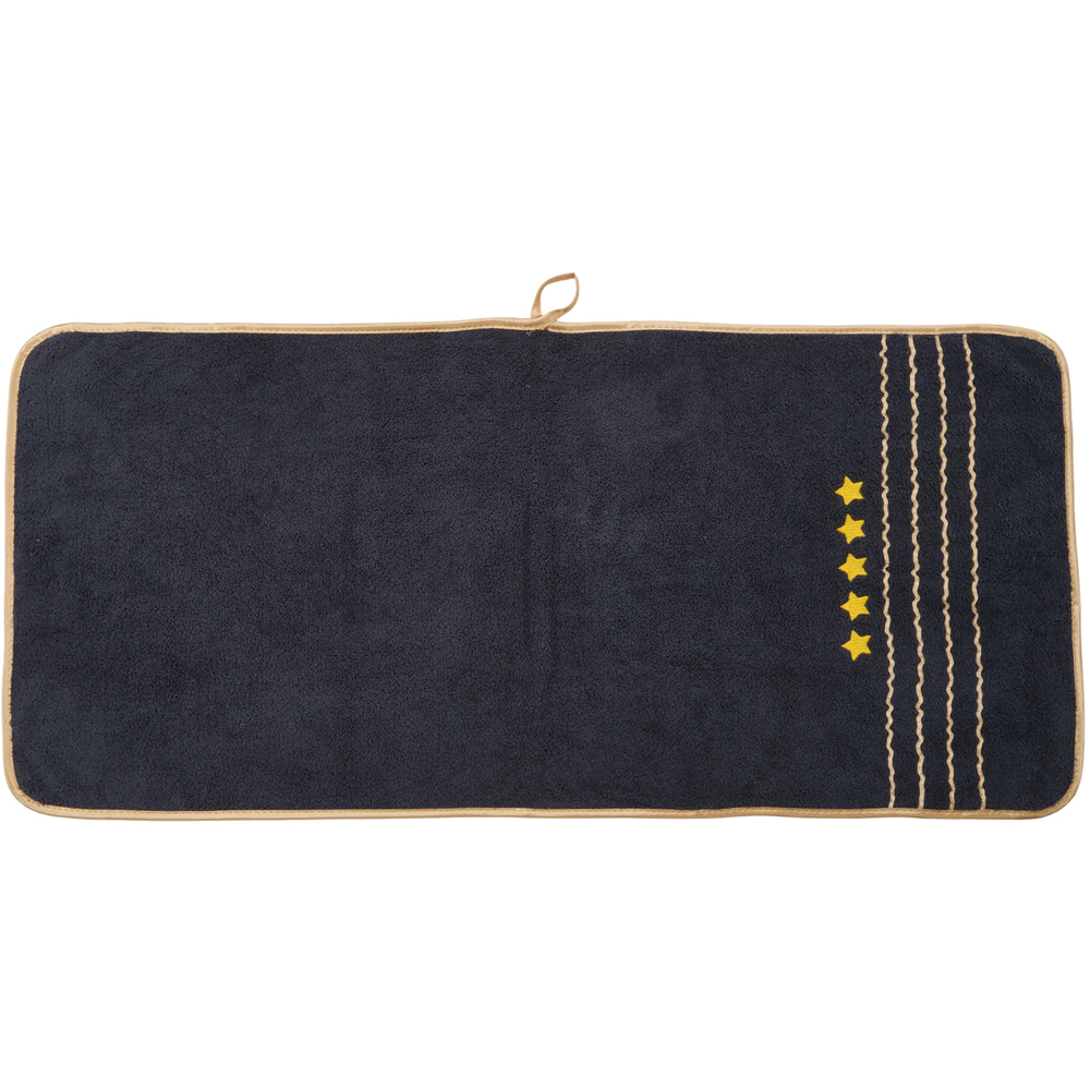 Living and Home Soft Polyester Dark Grey Gold Star Towel Set of 4 Image 3