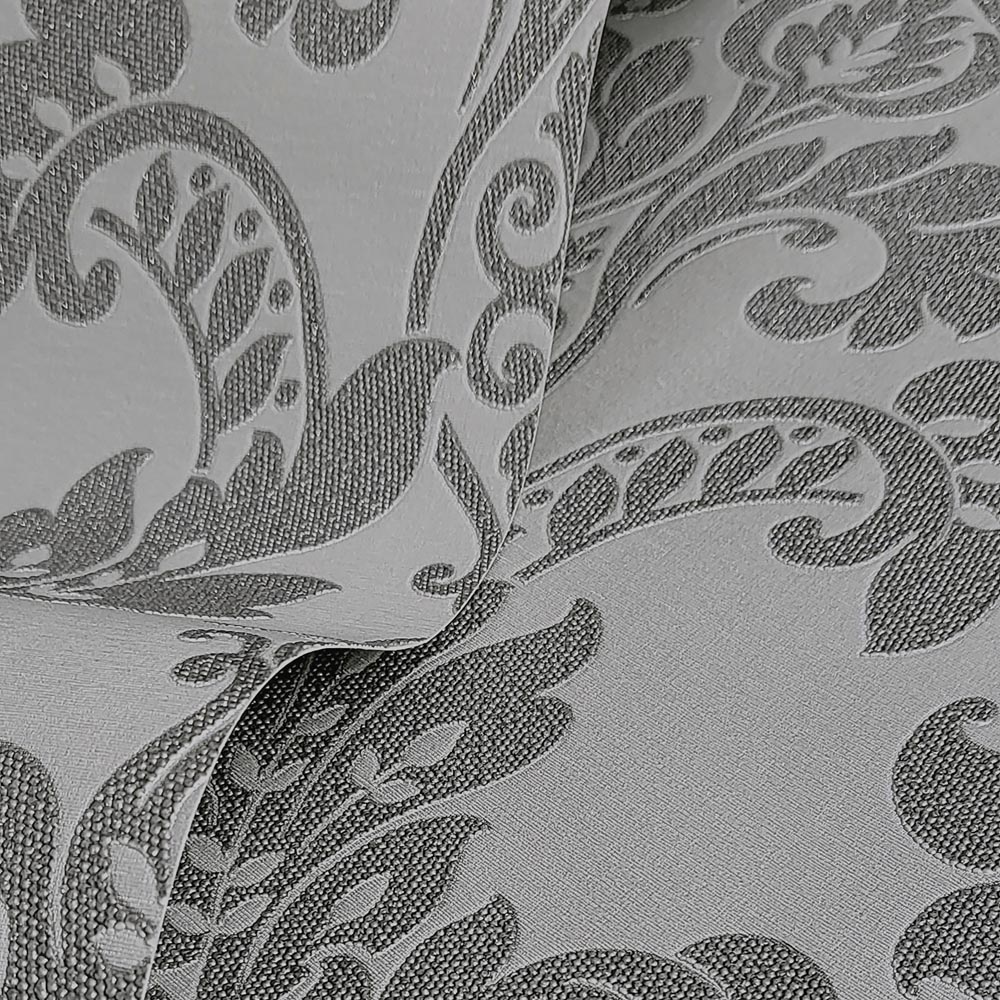 Holden Decor Clara Charcoal Heavyweight Vinyl Glitter Wallpaper Image 4