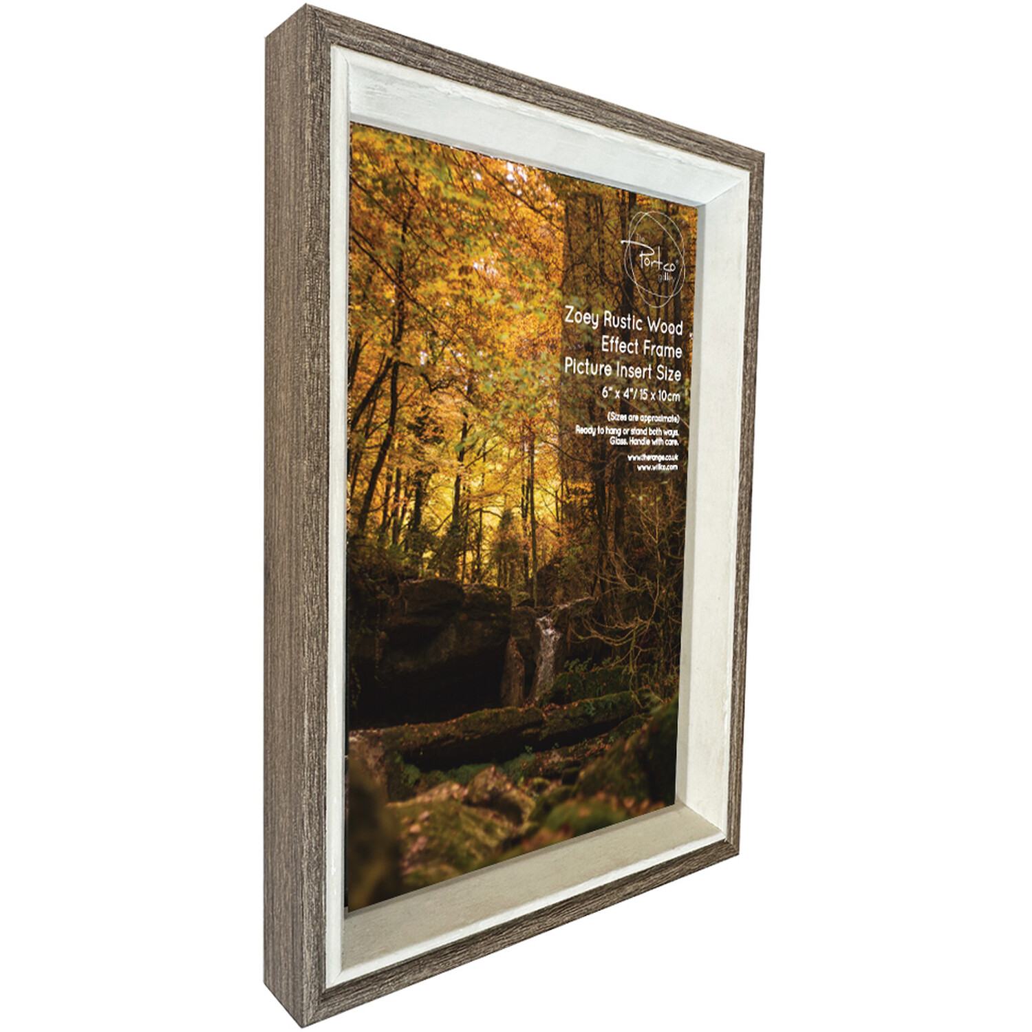 Zoey Rustic Wood Effect Frame - Brown / 6x4in Image 2