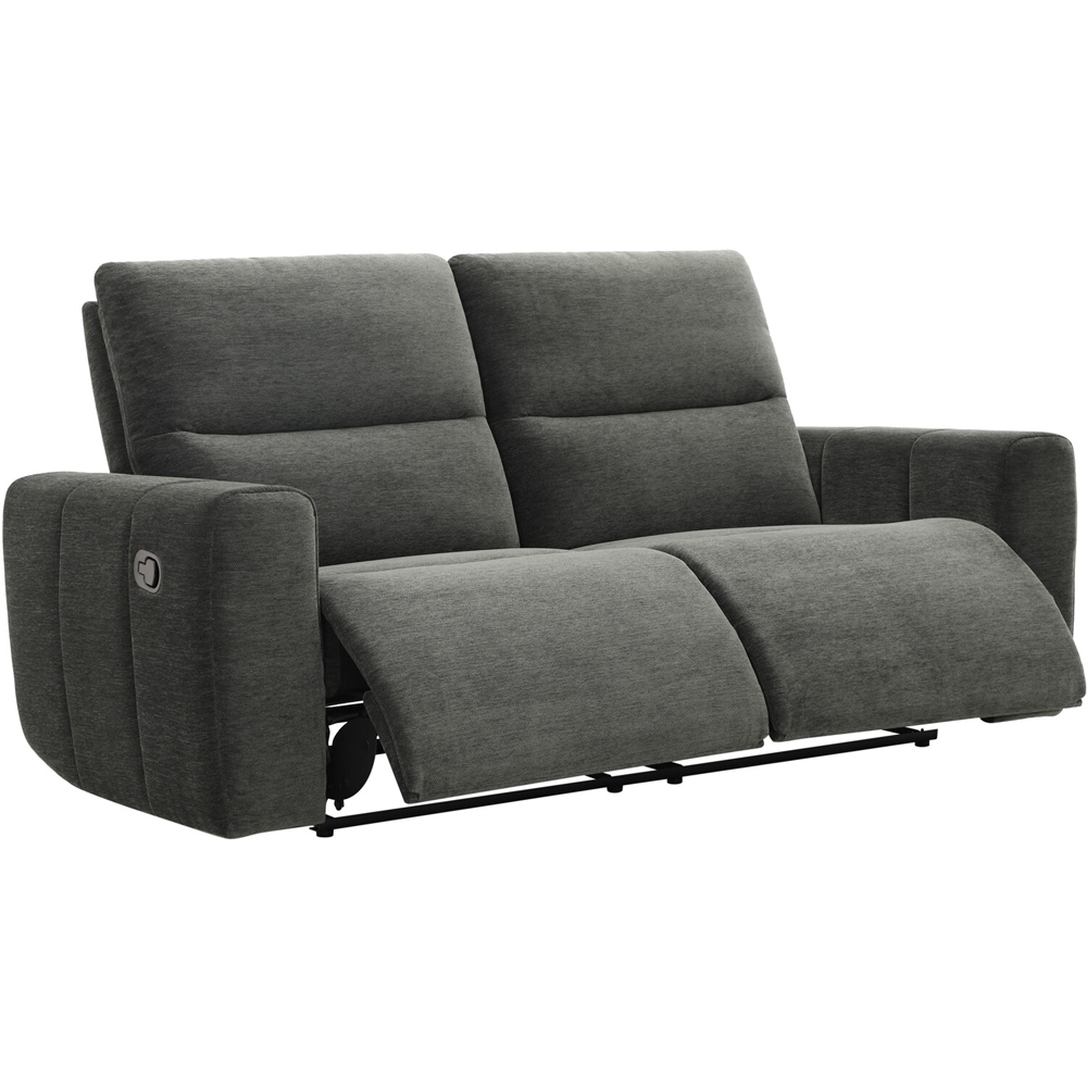 Holborton Manual Recliner Sofa Dark Olive 3 Seater Image 2