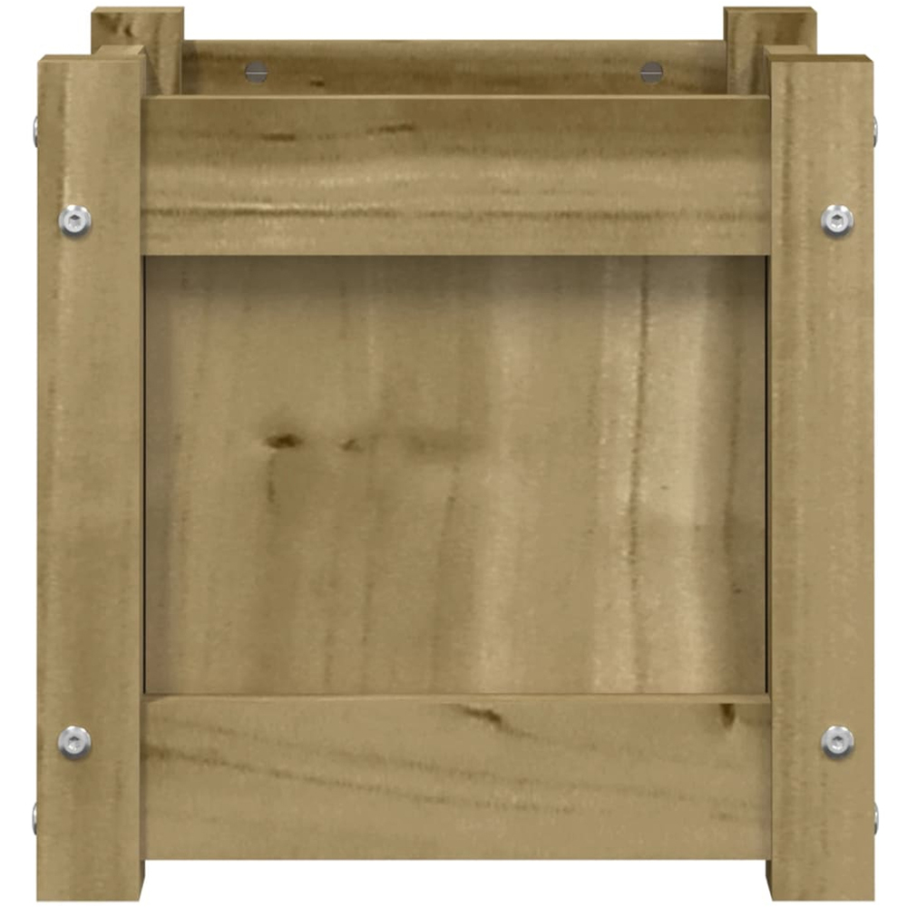 vidaXL Brown Solid Pine Wood Garden Planter 31 x 31 x 31cm Image 4