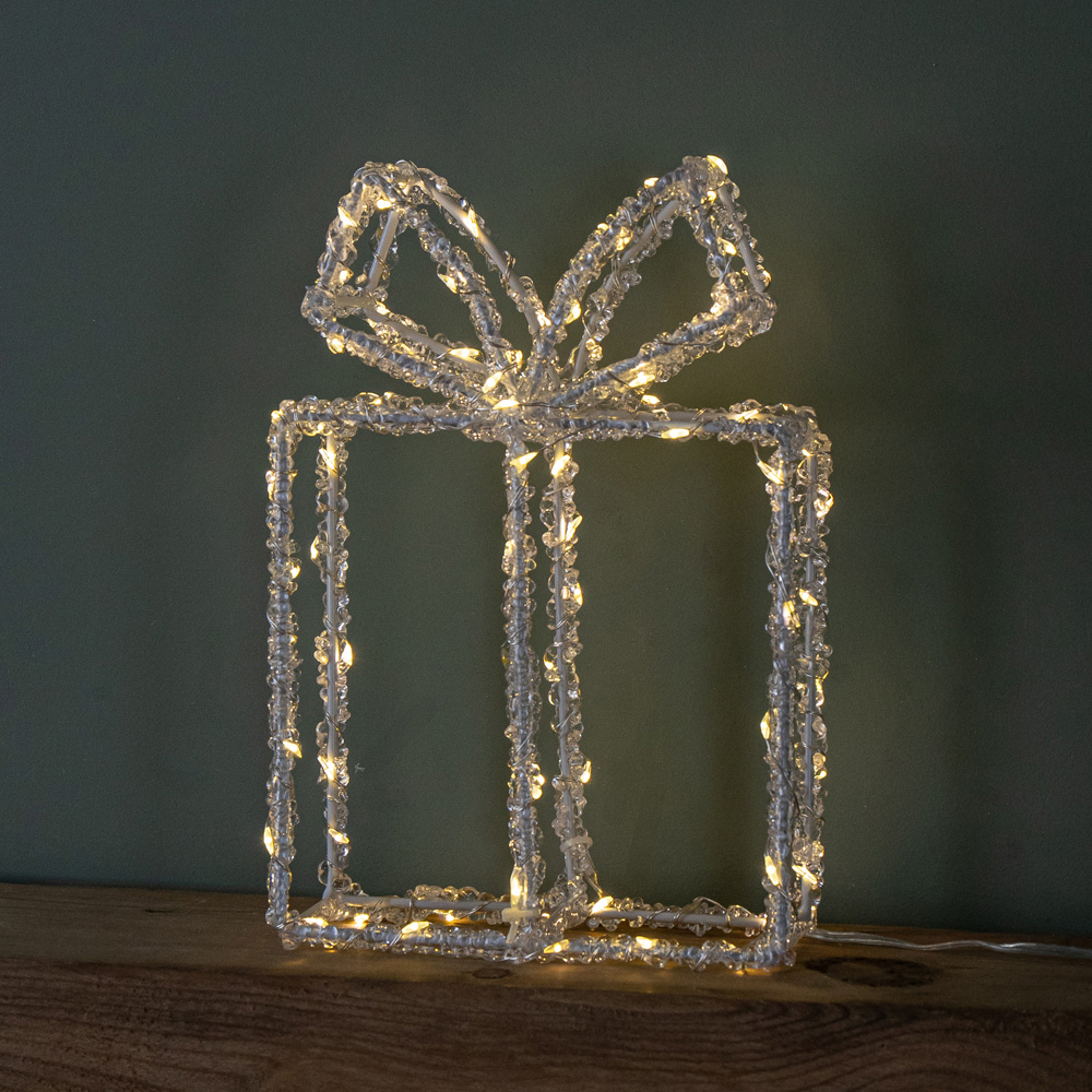 Samuel Alexander 80 Warm White LED Light Up Acrylic Christmas Present Decoration 22 x 18cm Image 6