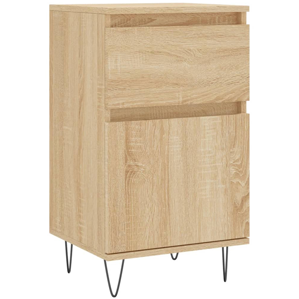 vidaXL Single Door Single Drawer Sonoma Oak Sideboard Image 2
