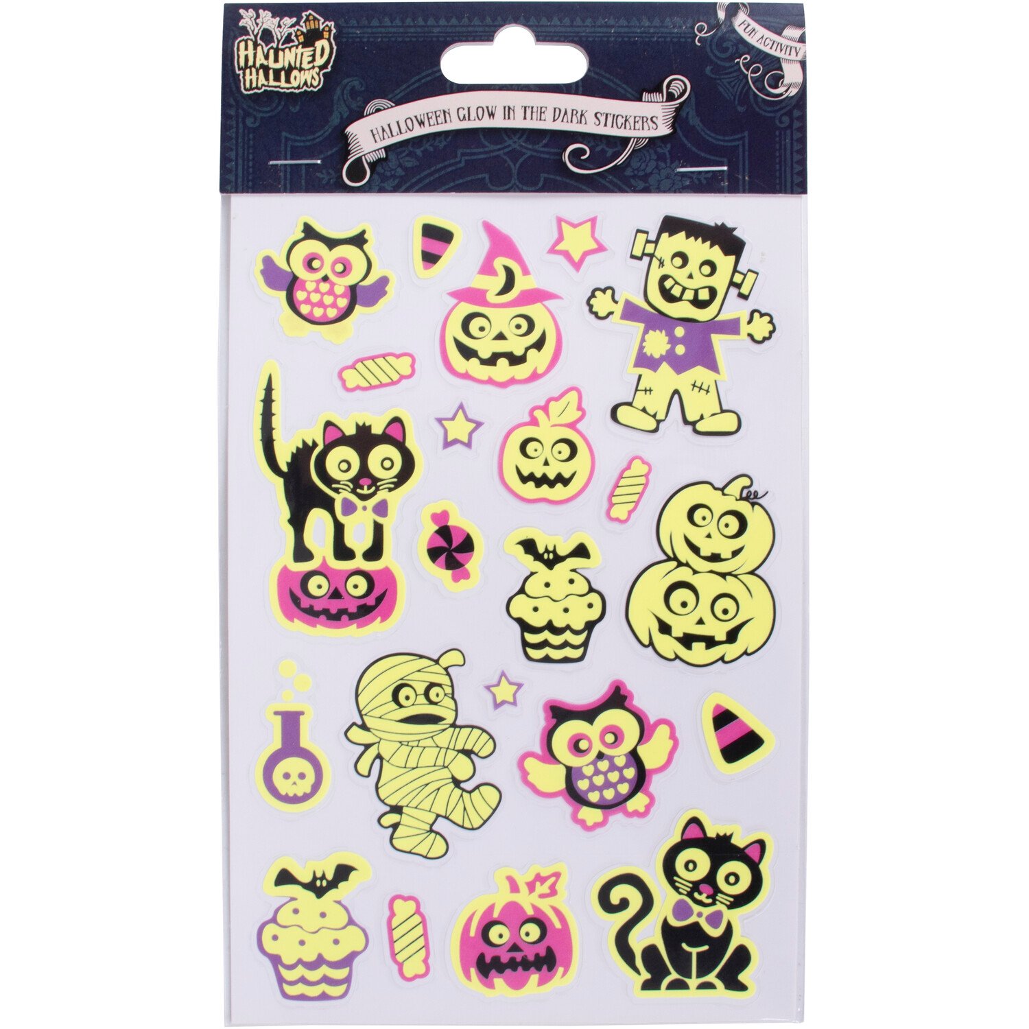 Spooky Halloween Glow in the Dark Stickers Yellow Image