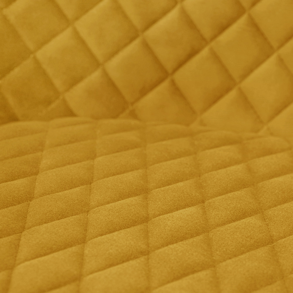 Julian Bowen Luxe Set of 2 Mustard Velvet Dining Chair Image 4