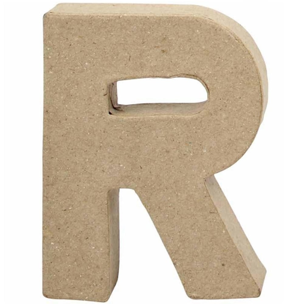 Papier Mache 3D Small Letter - R Image