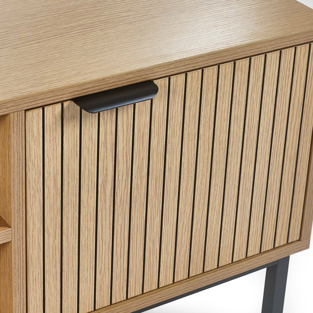 Julian Bowen Sia 2 Door Warm Wood TV Unit Image 4