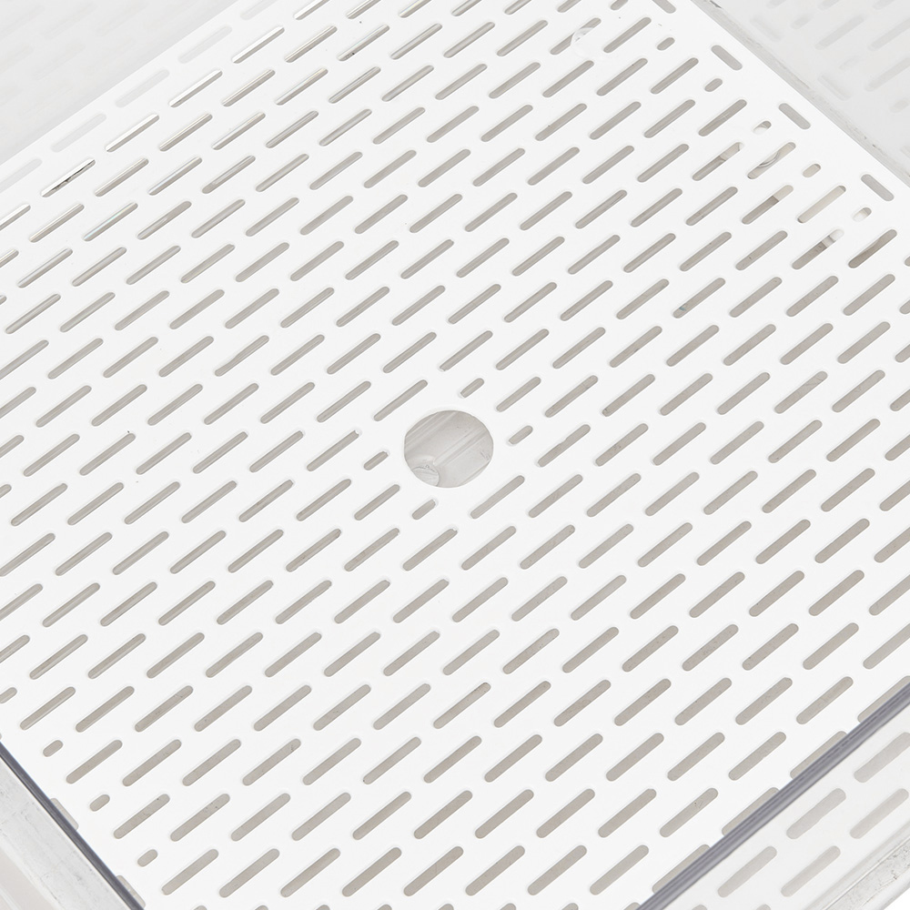 Living and Home Clear Stackable Fridge Organiser Storage Box Set with Draining Board 10 Pack Image 3