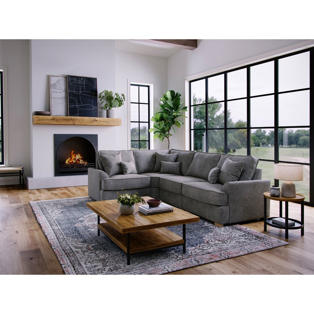 Alba City 5 Seater Steel Fabric Right Hand Corner Sofa Image 6