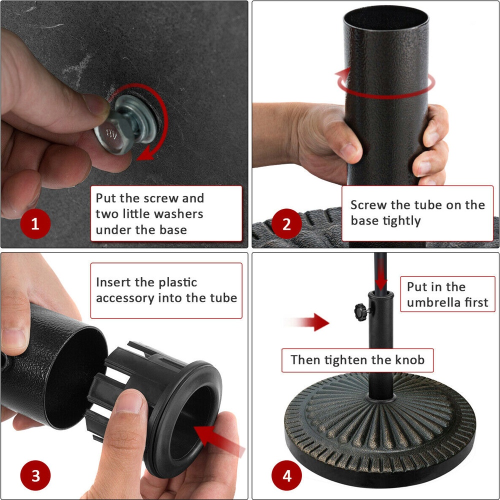 Costway Umbrella Base with Tightening Knob Image 8