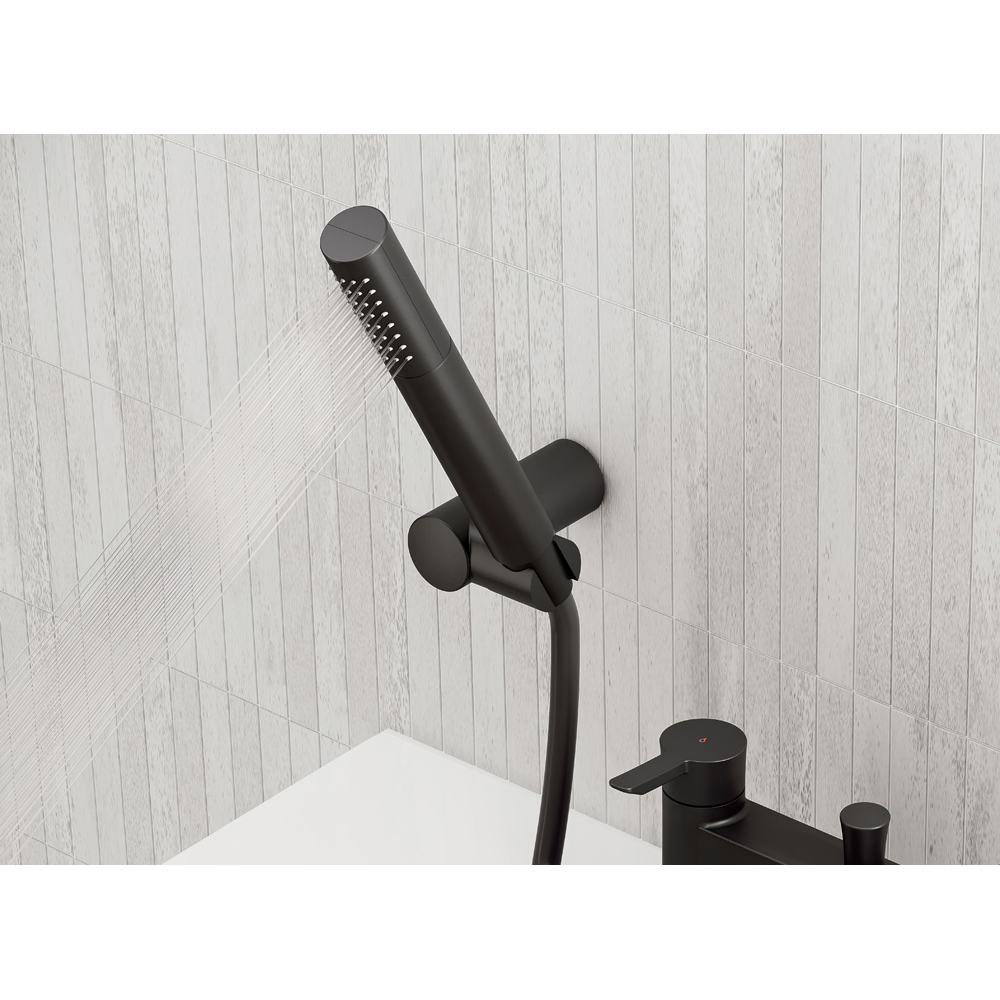 Bristan Apelo Matt Black Bath Shower Mixer Tap with Handset Image 4