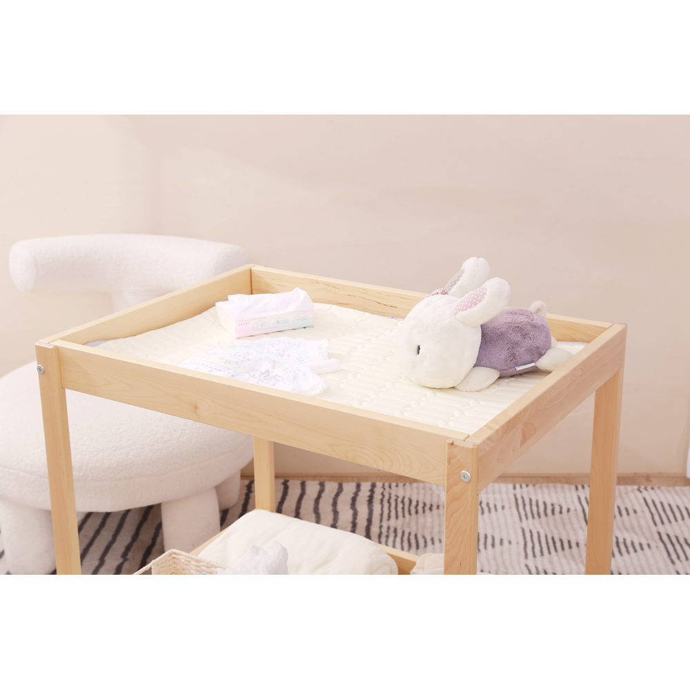 FurnitureHMD Single Shelf Wooden Baby Diaper Changing Table Image 5