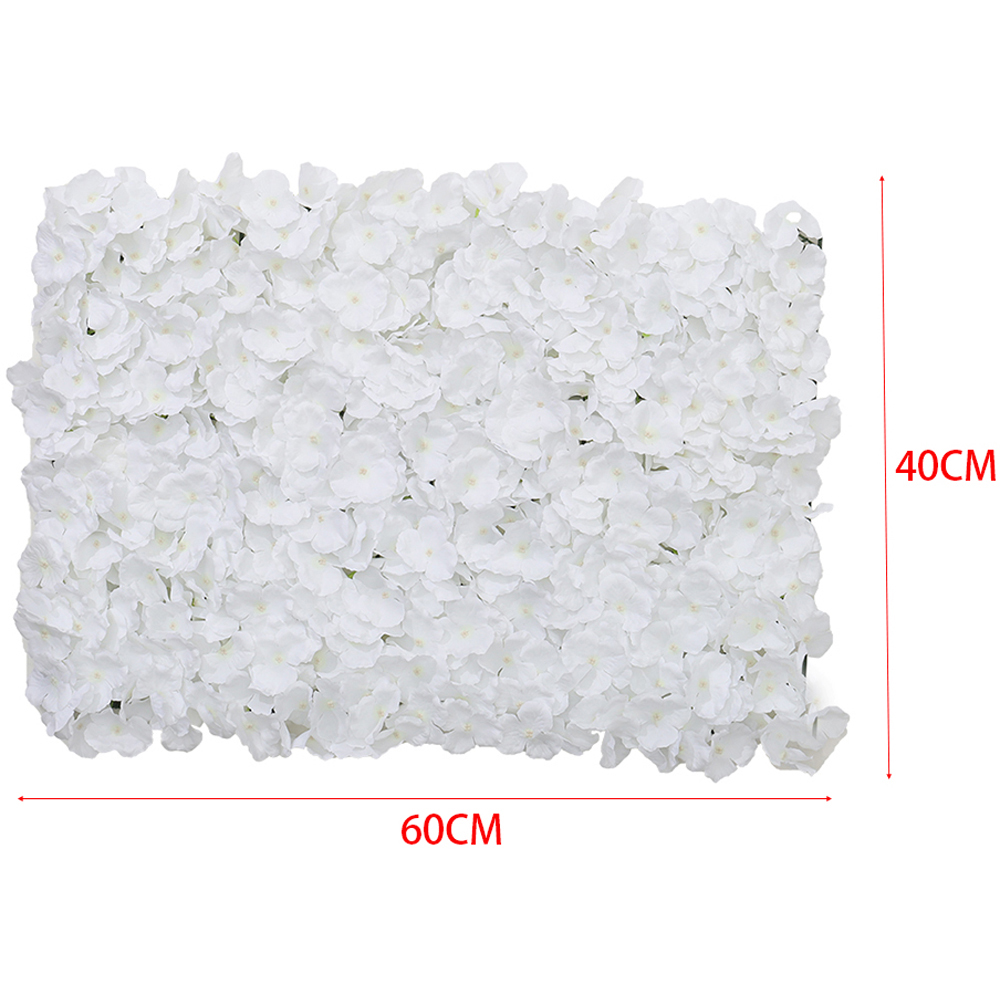Living and Home White Silk Hydrangea Wall Panel 60 x 40cm Image 8
