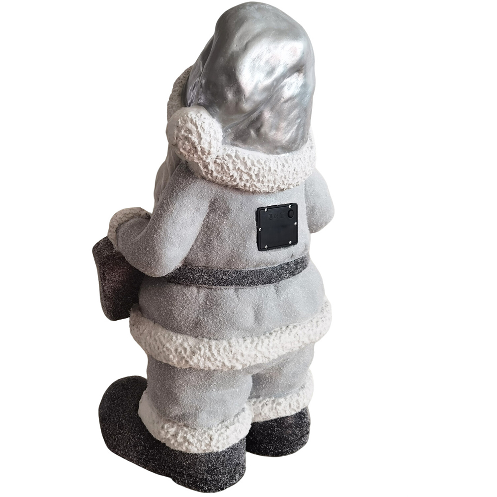 Pre-Lit Welcome Santa Decoration Silver Image 6