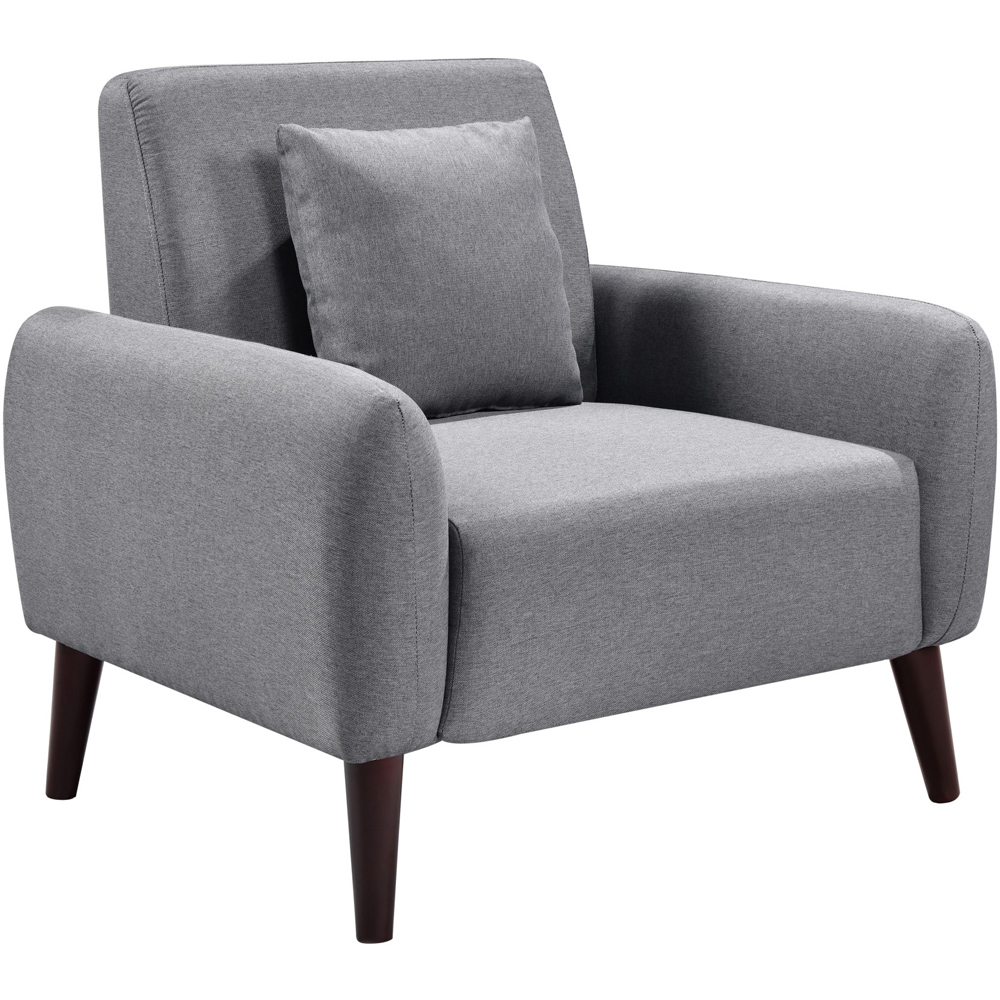 Brooklyn Grey Linen Armchair Image 2