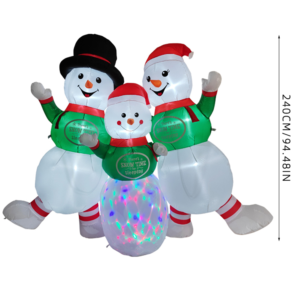 Living and Home Inflatable Snowmen Model LED Christmas Decoration 7.9ft Image 9