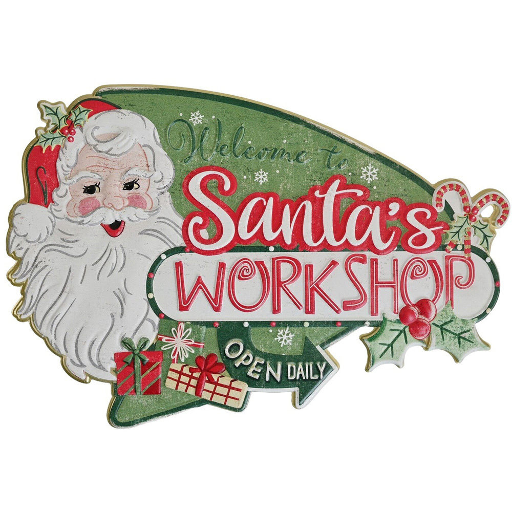 Santas Workshop Metal Sign Image 1