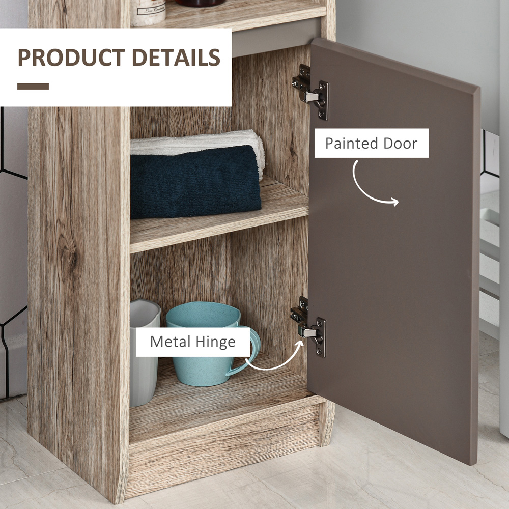 HOMCOM 2 Door S Shelf Bathroom Floor Cabinet Image 6