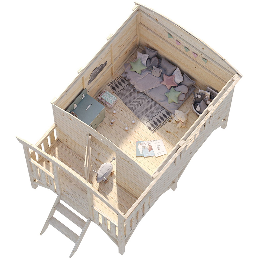 Palmako Huck 6.5 x 10.9ft Kids Wooden Playhouse Image 3