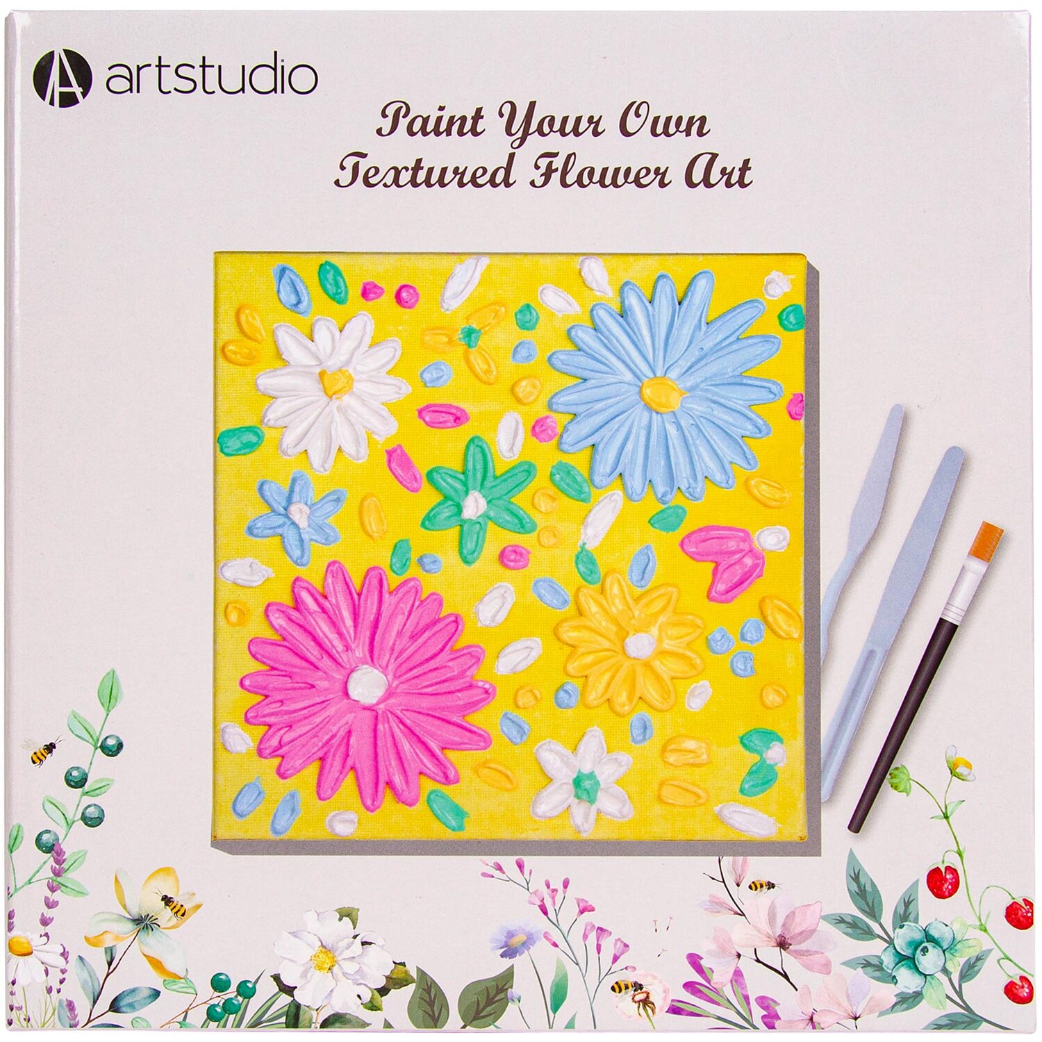 Art StudioPaint Your Own Textured Flower Art Image 1