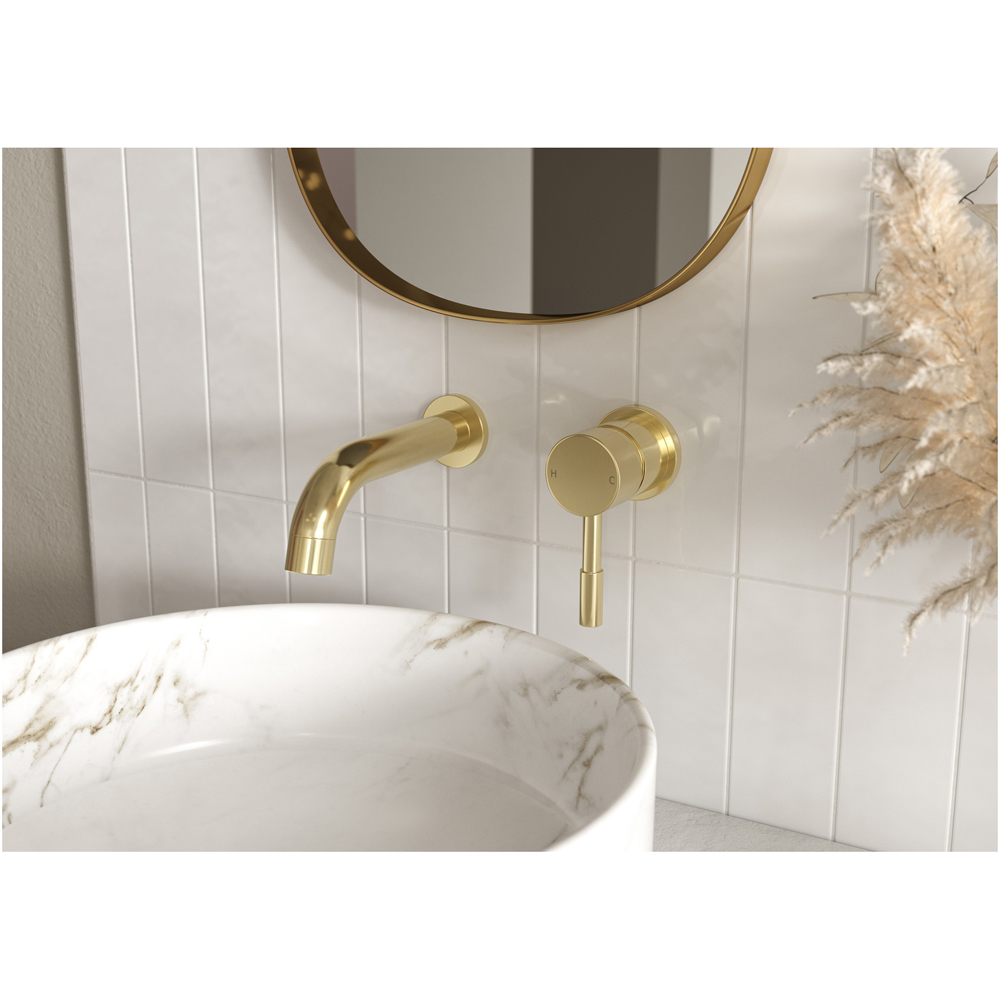 Bathstore Newton Brushed Brass Bath Shower Mixer Kit Image 2