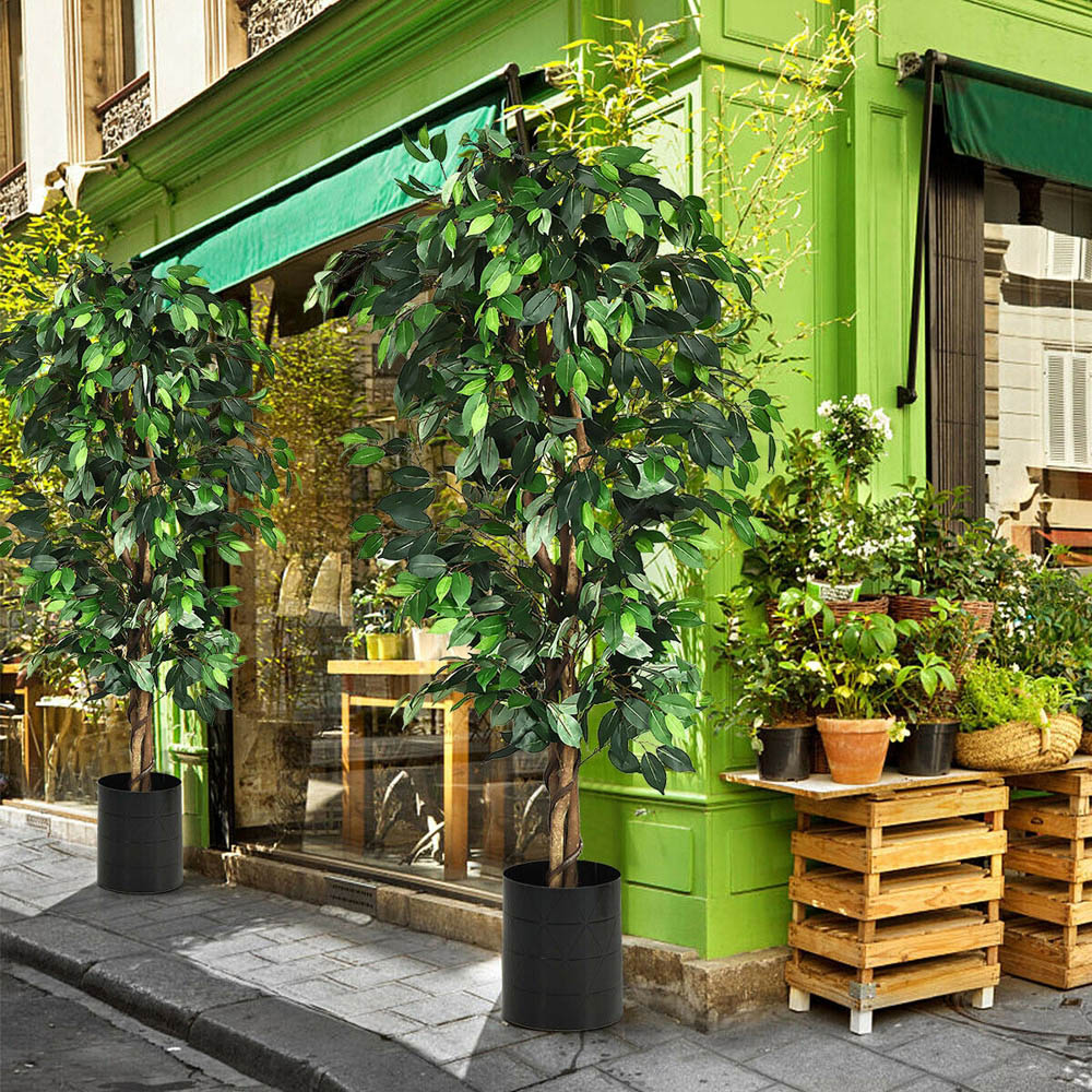 Costway Artificial Tree with Nursery Pot 180cm Image 4