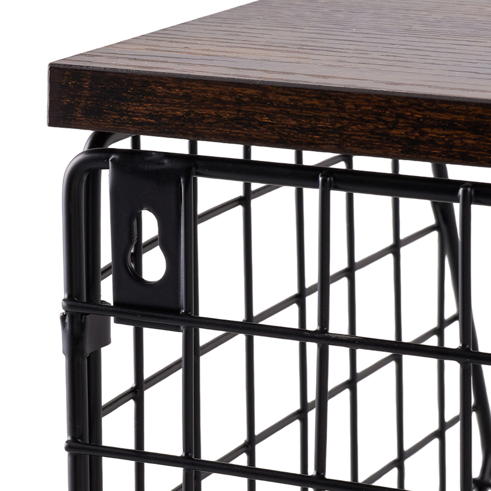 Living and Home 2 Piece Stackable Kitchen Storage Rack with Hanging Hook Image 6