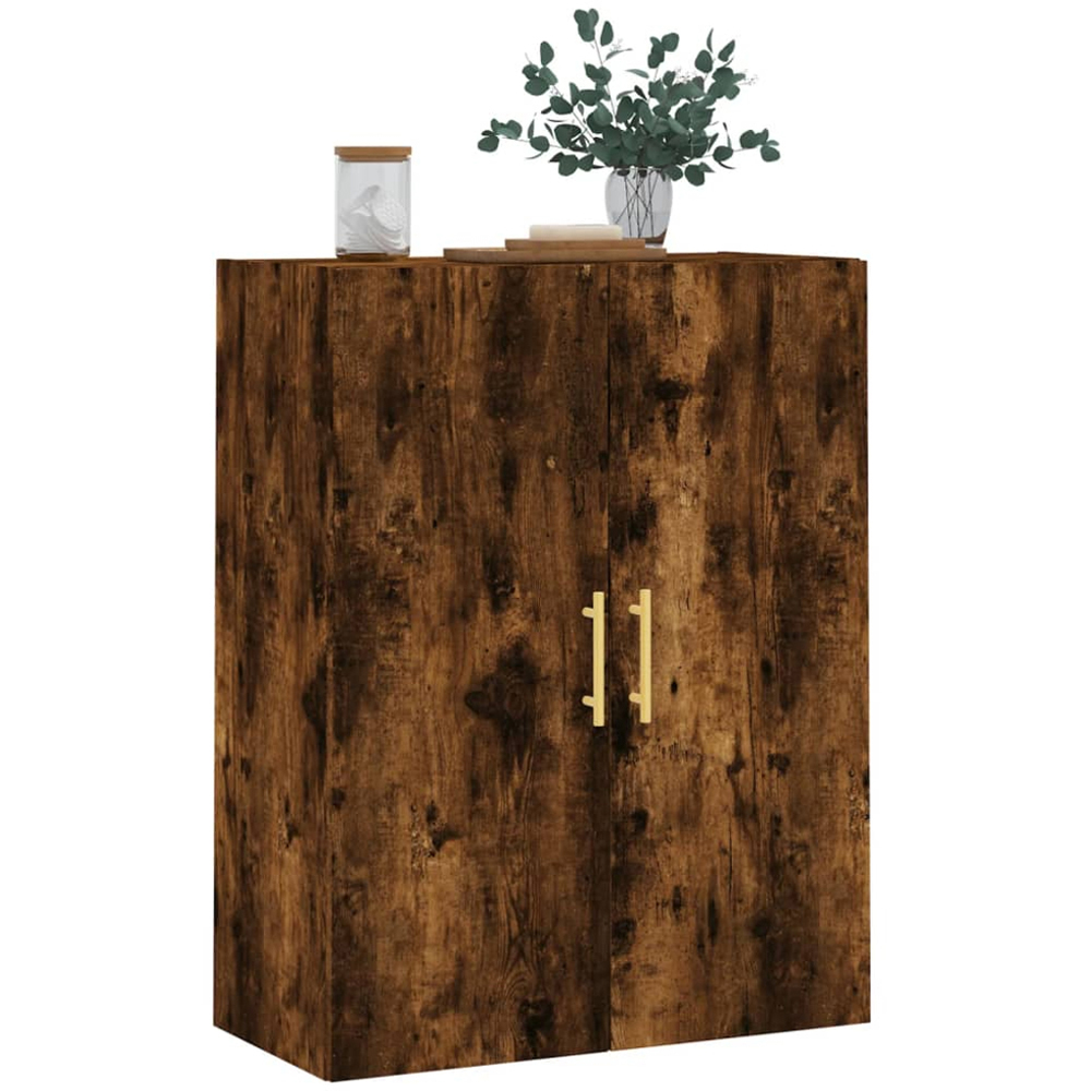vidaXL 2 Door Brown Smoked Oak Wall Mounted Cabinet Image 3