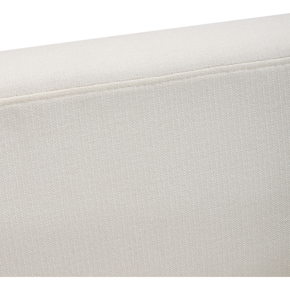 Living and Home Beige Chenille Modern Armchair Image 4