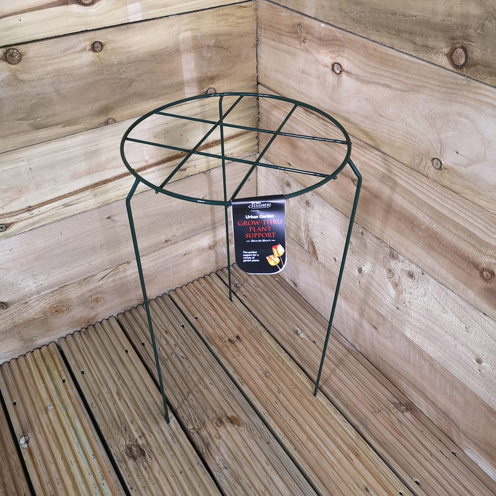 Tom Chambers Herbaceous Heavy Duty Dark Green Metal Steel Plant Support 50cm x 30cm 3 Pack Image 4