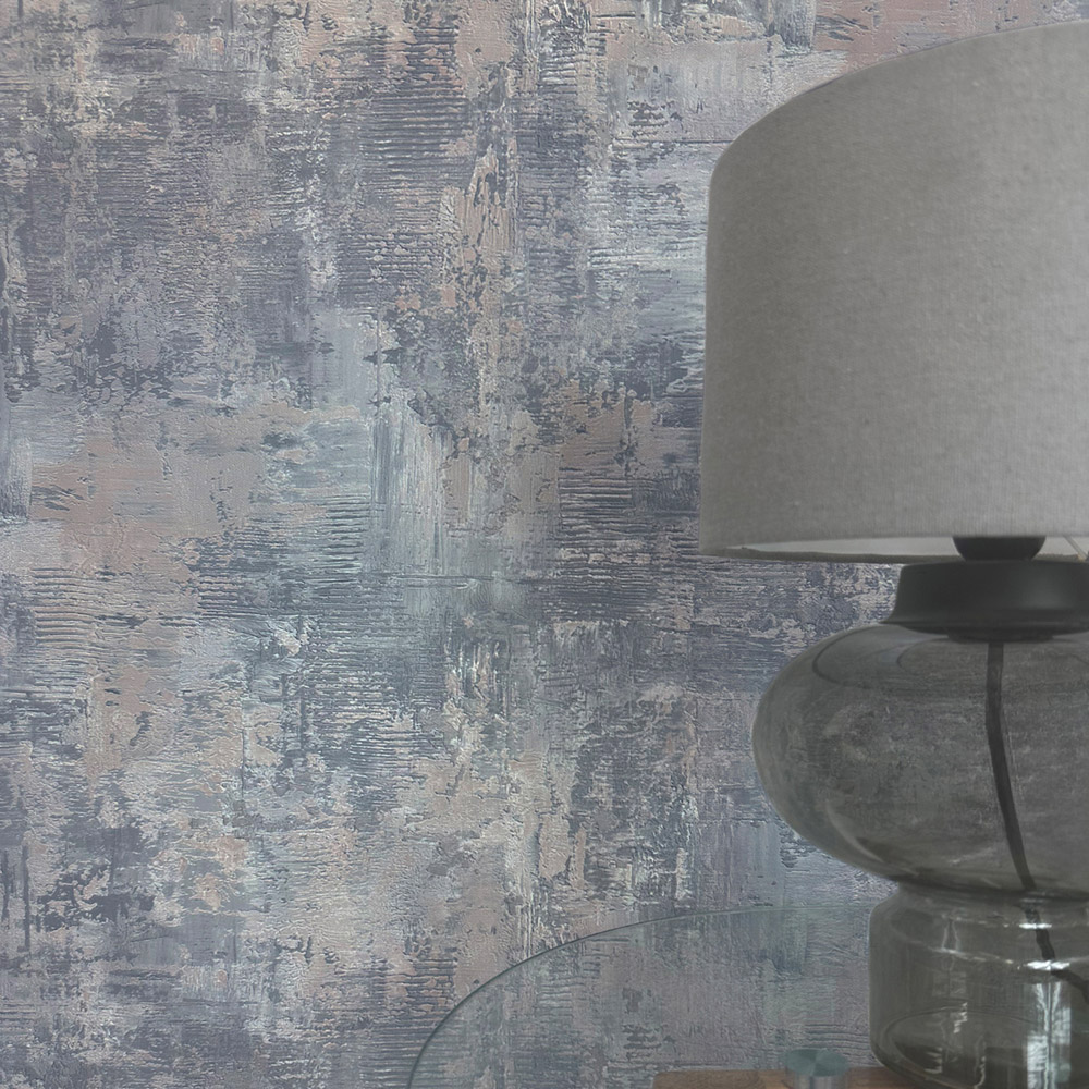 Belgravia Decor Plaster Blue Wallpaper Image 5